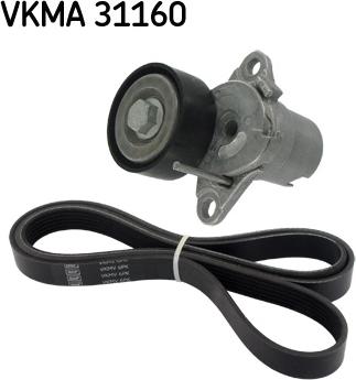 SKF VKMA 31160 - Sada žebrovaných klínových řemenů parts5.com