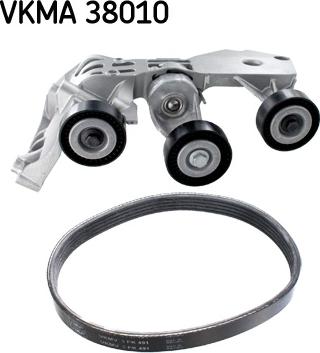 SKF VKMA 38010 - Jeu de courroies trapézoïdales à nervures parts5.com