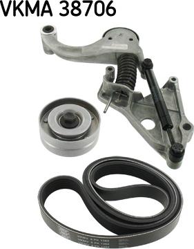 SKF VKMA 38706 - Jeu de courroies trapézoïdales à nervures parts5.com