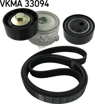 SKF VKMA 33094 - Kanallı V kayışı seti parts5.com