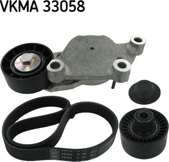 SKF VKMA 33058 - Kanallı V kayışı seti parts5.com