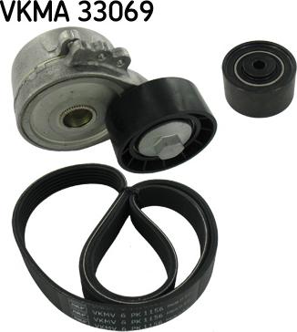 SKF VKMA 33069 - Kanallı V kayışı seti parts5.com