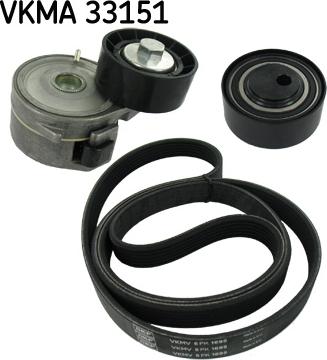 SKF VKMA 33151 - Hosszbordás szíj készlet parts5.com