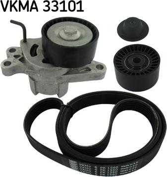 SKF VKMA 33101 - Juego de correas trapeciales poli V parts5.com