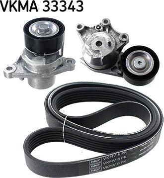 SKF VKMA 33343 - Komplet rebrastega jermena parts5.com