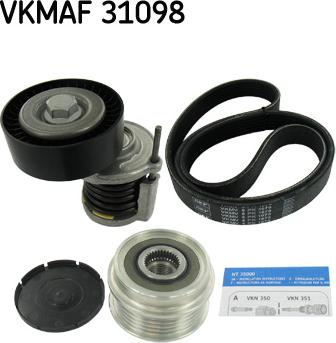 SKF VKMAF 31098 - Ozubený klinový remeň - Sada parts5.com