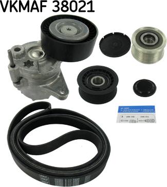 SKF VKMAF 38021 - Поликлиновый ременный комплект parts5.com