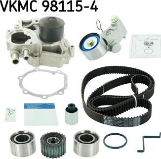 SKF VKMC 98115-4 - Vodné čerpadlo + sada ozubeného remeňa parts5.com