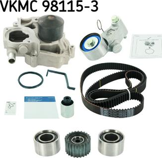 SKF VKMC 98115-3 - Vízpumpa + fogasszíj készlet parts5.com