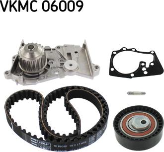 SKF VKMC 06009 - Vízpumpa + fogasszíj készlet parts5.com