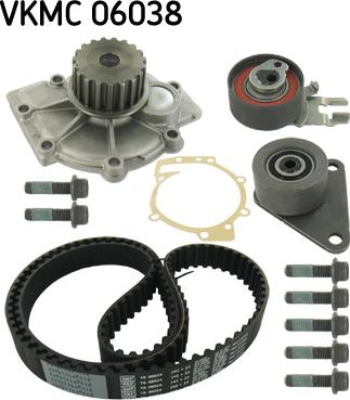 SKF VKMC 06038 - Водяной насос + комплект зубчатого ремня parts5.com