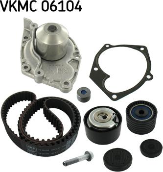 SKF VKMC 06104 - Pompe à eau + kit de courroie de distribution parts5.com