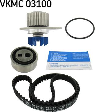 SKF VKMC 03100 - Pompa wodna + zestaw paska rozrządu parts5.com