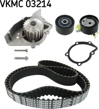 SKF VKMC 03214 - Vízpumpa + fogasszíj készlet parts5.com