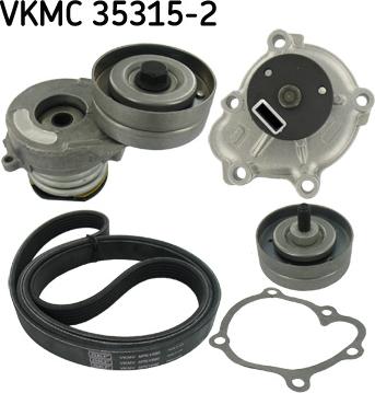 SKF VKMC 35315-2 - Pompa apa + Set curea transmisie cu caneluri parts5.com