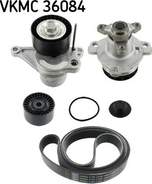 SKF VKMC 36084 - Водна помпа + комплект пистови ремъци клиновидно оребряване parts5.com