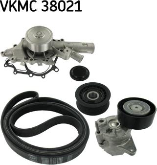 SKF VKMC 38021 - Vízszivattyú + bordásszíjkészlet parts5.com