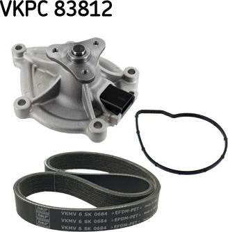 SKF VKMC 33843 - Pompe à eau+Jeu de courroie trapézoïdale à nervures parts5.com