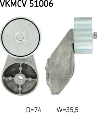 SKF VKMCV 51006 - Deflection / Guide Pulley, v-ribbed belt parts5.com