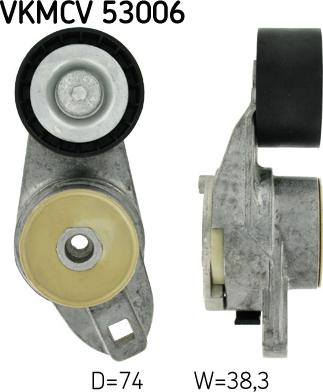 SKF VKMCV 53006 - Паразитна / водеща ролка, пистов ремък parts5.com