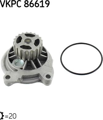 SKF VKPC 86619 - Pumpa za vodu parts5.com