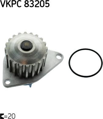 SKF VKPC 83205 - Pompe à eau parts5.com