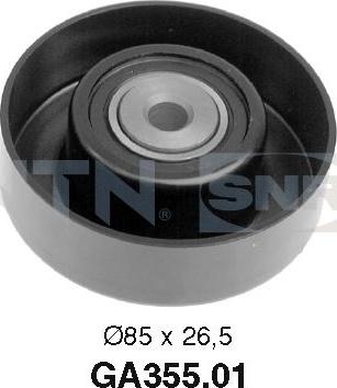 SNR GA355.01 - Deflection / Guide Pulley, v-ribbed belt parts5.com