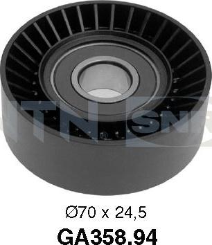 SNR GA358.94 - Deflection / Guide Pulley, v-ribbed belt parts5.com