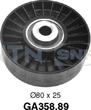 SNR GA358.89 - Deflection / Guide Pulley, v-ribbed belt parts5.com