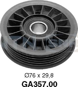 SNR GA357.00 - Τροχαλία παρέκκλισης, ιμάντας poly-V parts5.com