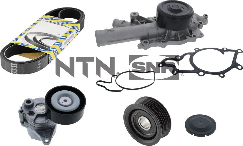 SNR KAP851.011 - Водяной насос + комплект ручейковых ремней parts5.com