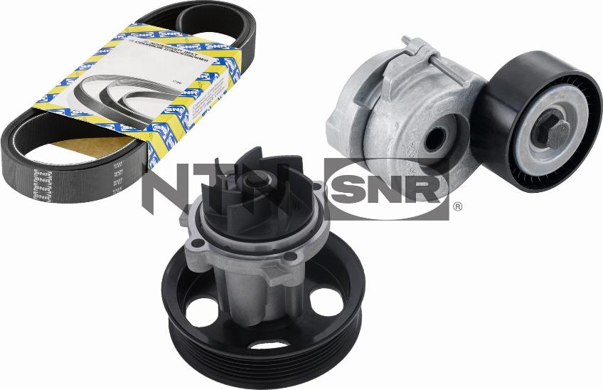 SNR KAP853.110 - Pompa apa + Set curea transmisie cu caneluri parts5.com