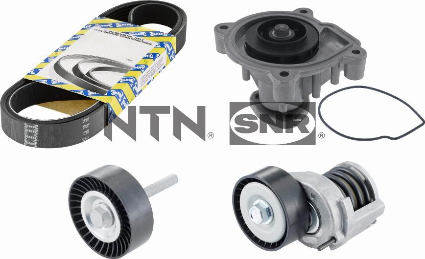 SNR KAP857.140 - Vízszivattyú + bordásszíjkészlet parts5.com