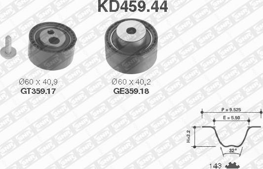 SNR KD459.44 - Kit de distribution parts5.com