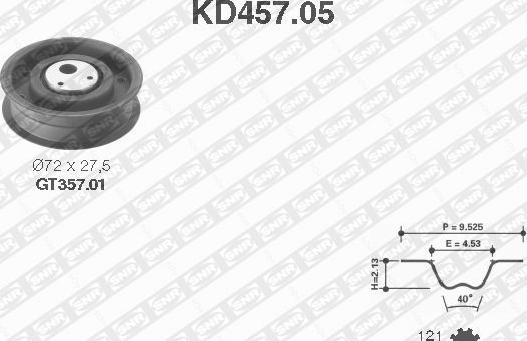 SNR KD457.05 - Set curea de distributie parts5.com