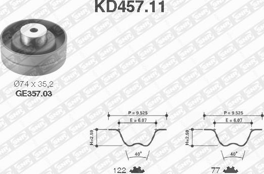 SNR KD457.11 - Timing Belt Set parts5.com