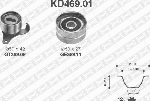 SNR KD469.01 - Set curea de distributie parts5.com