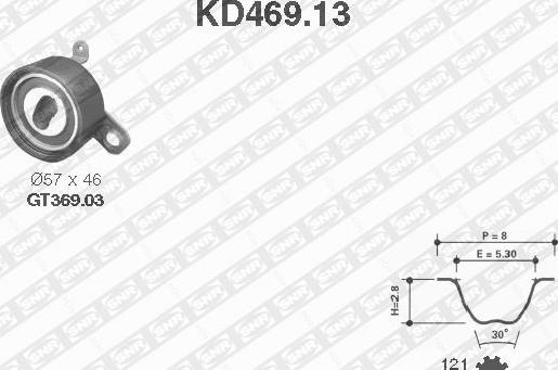 SNR KD469.13 - Set curea de distributie parts5.com