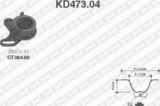 SNR KD473.04 - Set curea de distributie parts5.com