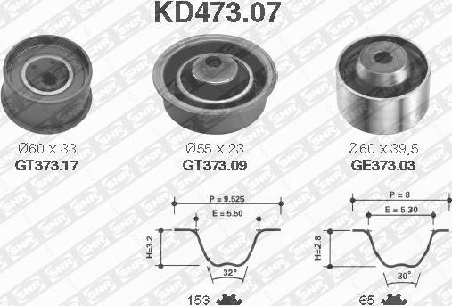 SNR KD473.07 - Hammasrihma komplekt parts5.com