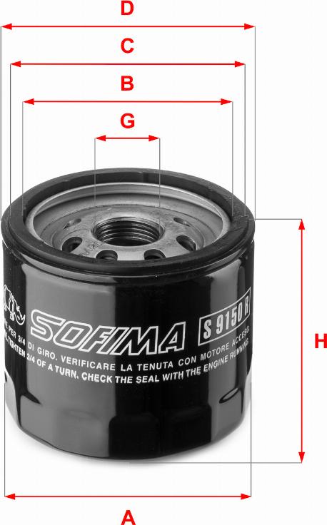 Sofima S 9150 R - Filtru ulei parts5.com