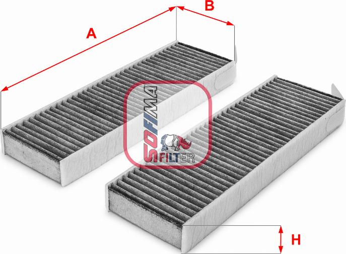 Sofima S 4172 CA - Filtr, wentylacja przestrzeni pasażerskiej parts5.com