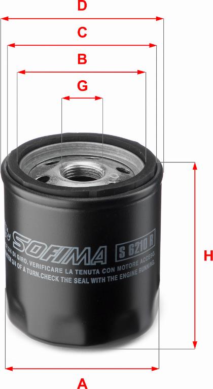 Sofima S 6210 R - Oljni filter parts5.com