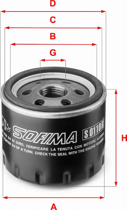 Sofima S 0110 R - Olejový filter parts5.com