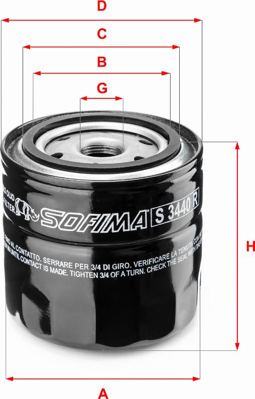 Sofima S 3440 R - Ölfilter parts5.com