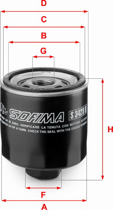 Sofima S 3428 R - Маслен филтър parts5.com