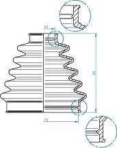 Spidan 190968 - Bellow, drive shaft parts5.com