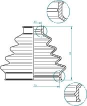 Spidan 190963 - Burduf cauciuc, articulatie planetara parts5.com