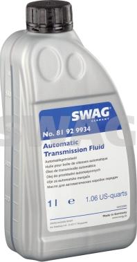 Swag 81 92 9934 - Automaattivaihteistoöljy parts5.com