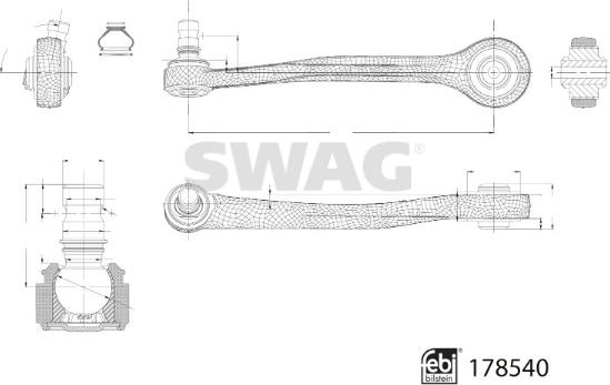 Swag 33 10 4580 - Wahacz, zawieszenie koła parts5.com